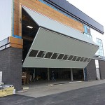 steel building school bi fold door